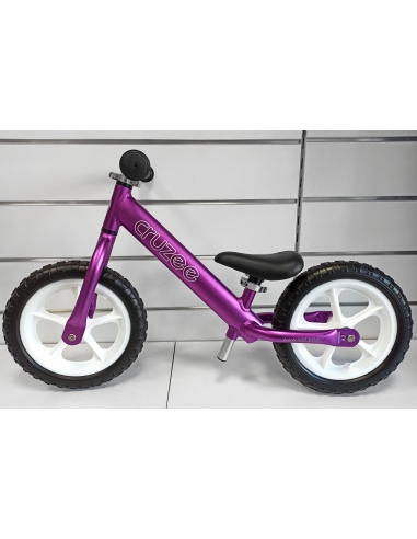 Rowerek biegowy Cruzee 12 fioletowy białe koła