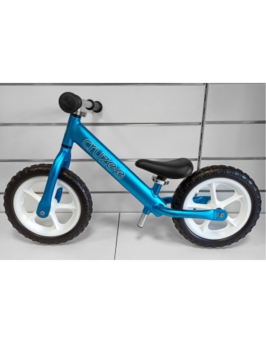 Rowerek biegowy Cruzee 12 SAFE niebieski białe koła