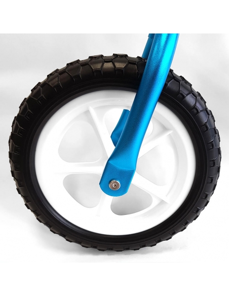 Rowerek biegowy Cruzee 12 SAFE niebieski białe koła