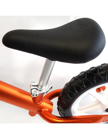 Rowerek biegowy Cruzee 12 SAFE pomarańczowy białe koła