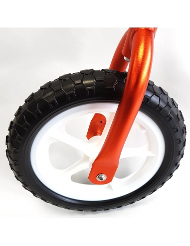 Rowerek biegowy Cruzee 12 SAFE pomarańczowy białe koła