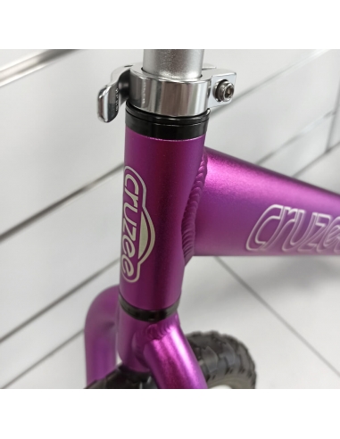 Rowerek biegowy Cruzee 12 fioletowy białe koła