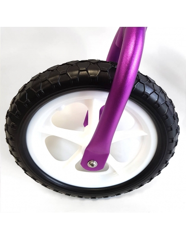 Rowerek biegowy Cruzee 12 fioletowy białe koła