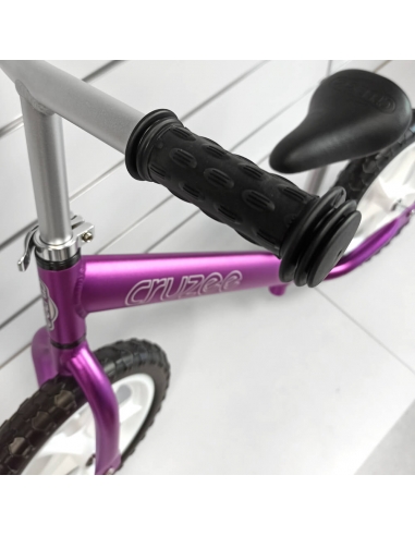 Rowerek biegowy Cruzee 12 fioletowy białe koła