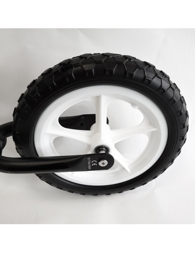 Rowerek biegowy Cruzee 12 czarny białe koła