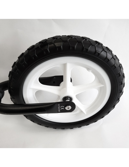 Rowerek biegowy Cruzee 12 SAFE czarny białe koła