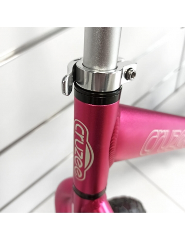 Rowerek biegowy Cruzee 12 różowy białe koła