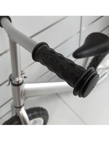 Rowerek biegowy Cruzee 12 srebrny białe koła