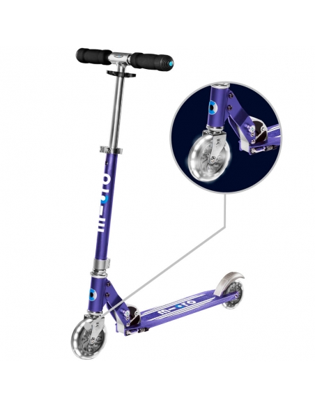 Hulajnoga Micro Sprite LED Blue Stripe (świecące koła)