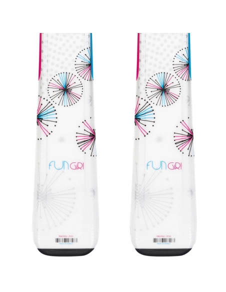 Dziecięce narty Rossignol FUN GIRL wraz z wiązaniami LOOK KID-X 4