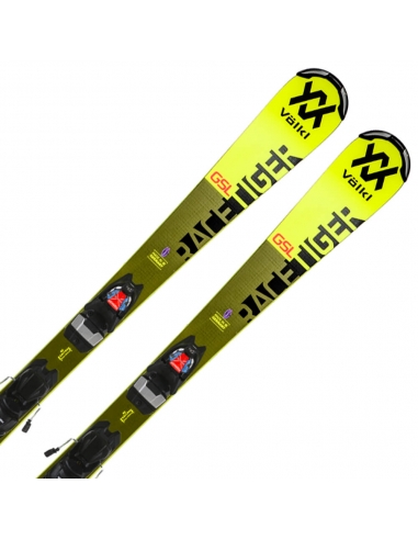 Juniorskie narty Völkl RACETIGER GSL R JR wraz z wiązaniami Marker Race Junior 8