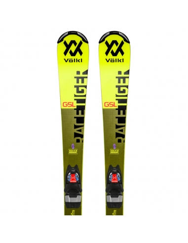 Juniorskie narty Völkl RACETIGER GSL R JR wraz z wiązaniami Marker Race Junior 8