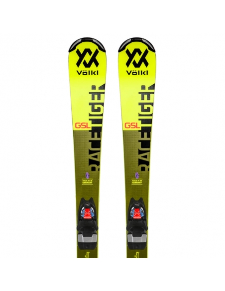 Juniorskie narty Völkl RACETIGER GSL R JR wraz z wiązaniami Marker Race Junior 8