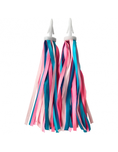 Wstążki na kierownicę różowo-niebieskie