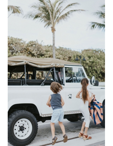 Plażowy worek na zabawki Play&Go Outdoor Mokka Stripes