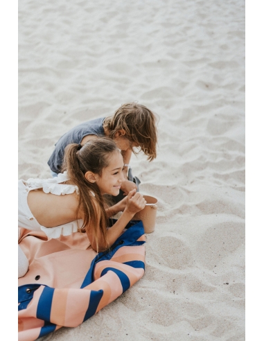 Plażowy worek na zabawki Play&Go Outdoor Mokka Stripes