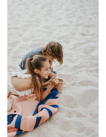 Plażowy worek na zabawki Play&Go Outdoor Mokka Stripes Plażowy worek na zabawki Play&Go Outdoor Mokka Stripes