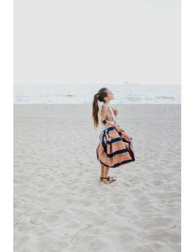 Plażowy worek na zabawki Play&Go Outdoor Mokka Stripes