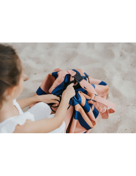 Plażowy worek na zabawki Play&Go Outdoor Mokka Stripes Plażowy worek na zabawki Play&Go Outdoor Mokka Stripes