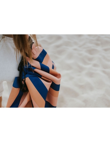 Plażowy worek na zabawki Play&Go Outdoor Mokka Stripes