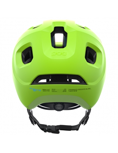 Kask rowerowy POC Axion Spin Fluorescent Yellow/Green Matt