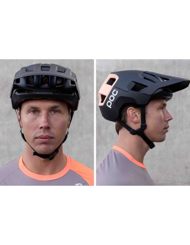 Kask rowerowy POC Kortal Uranium Black/Light Citrine Orange Matt