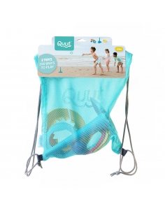 Zestaw plażowych zabawek w worku Quut Triplet + Ringo + Magic Sharpers Sun