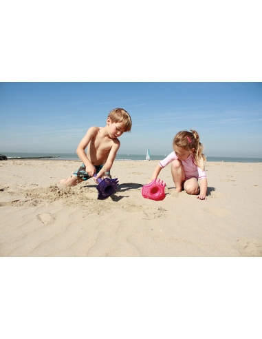 Zestaw plażowych zabawek w worku Quut Triplet + Ringo + Magic Sharpers Sun