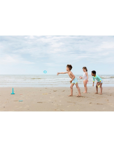 Zestaw plażowych zabawek w worku Quut Triplet + Ringo + Magic Sharpers Sun