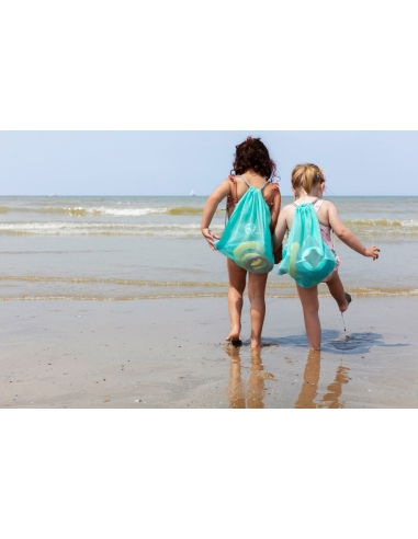 Zestaw plażowych zabawek w worku Quut Triplet + Ringo + Magic Sharpers Sun