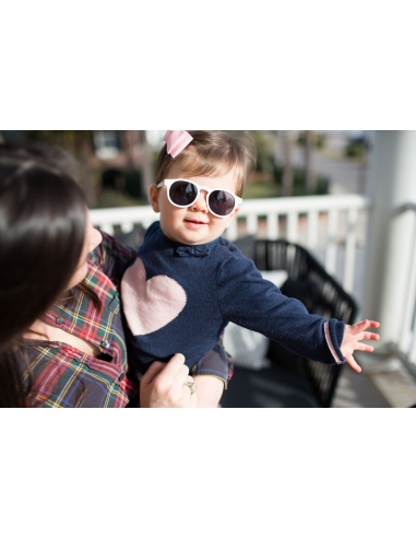 Okulary przeciwsłoneczne dla dzieci Babiators Keyhole Wicked White 3-5