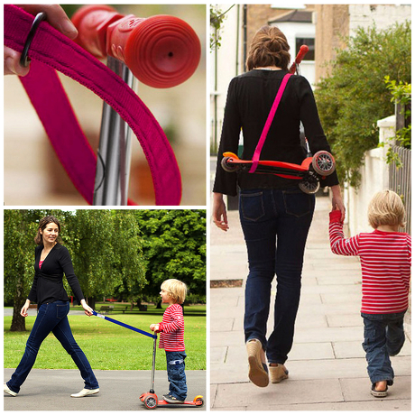 Pasek Micro do ciągnięcia i przenoszenia hulajnogi niebieski