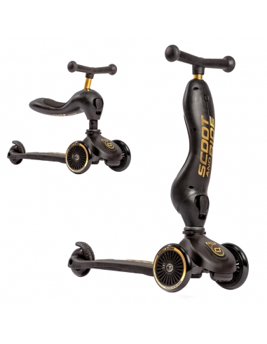 Hulajnoga i jeździk Scoot&Ride Highwaykick1 2w1 Black&Gold