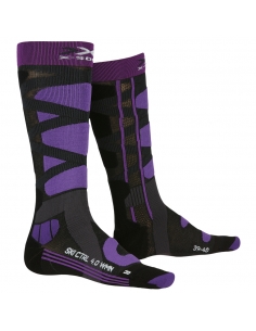 Skarpety narciarskie dla kobiet X-Socks SKI CONTROL WOMEN 4.0 Charcoal Melange/Purple