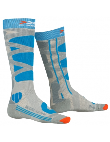 Skarpety narciarskie dla kobiet X-Socks SKI CONTROL WOMEN 4.0 Grey Melange/Turquoise