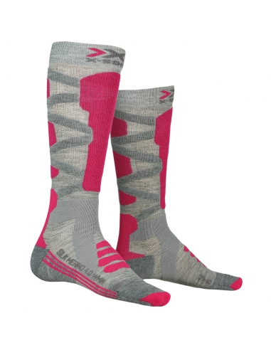 Skarpety narciarskie X-Socks SKI SILK MERINO WOMEN 4.0 Grey Melange/Pink