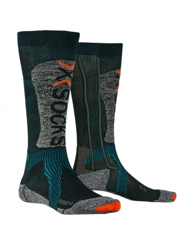 Skarpety narciarskie X-Socks SKI ENERGIZER LT UNISEX 4.0 Petrol/Stone Grey Melange