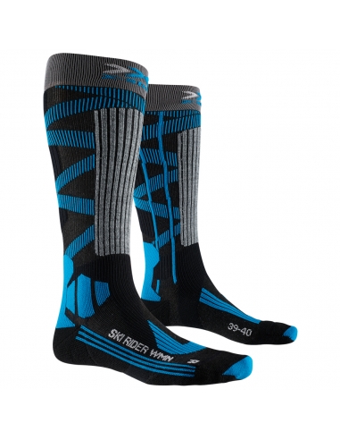 Skarpety narciarskie dla kobiet X-Socks SKI RIDER WOMEN 4.0 Dark Grey Melange/Blue