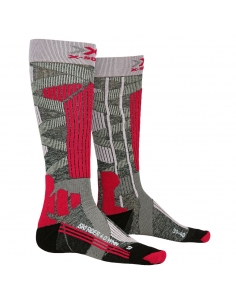 Skarpety narciarskie dla kobiet X-Socks SKI RIDER WOMEN 4.0 Stone Grey Melange/Pink