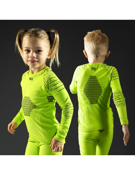 Koszulka termoaktywna dla dzieci X-Bionic INVENT Junior 4.0 Green Lime/Black Koszulka termoaktywna dla dzieci X-Bionic INVENT Junior 4.0 Green Lime/Black