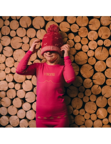 Bielizna termoaktywna dla dzieci Viking RIKO KIDS różowa