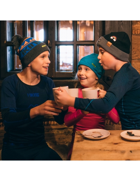 Bielizna termoaktywna dla dzieci (koszulka + getry) Viking RIKO KIDS turkusowa