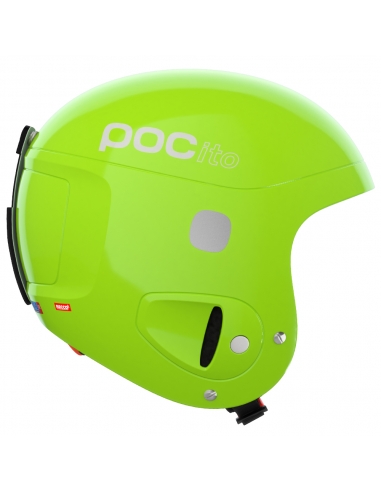 Dziecięcy kask narciarski POC POCito SKULL Flourescent Lime Green