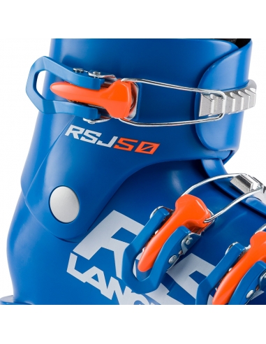 Dziecięce buty narciarskie Lange RSJ 50 Power Blue/Fluo Orange (trzyklamrowe)