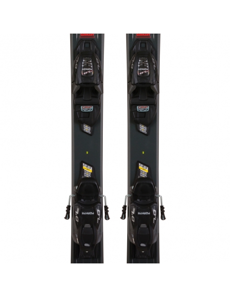 Dziecięce narty Voelkl Racetiger Junior Yellow wraz z wiązaniami Marker 4.5 vMotion JR 2021/22