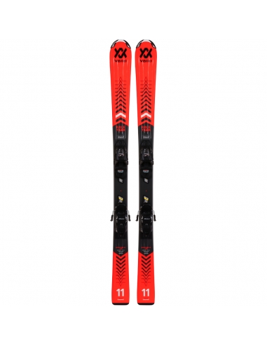 Dziecięce narty Voelkl Racetiger Junior Red wraz z wiązaniami Marker 4.5 vMotion JR 2021/22