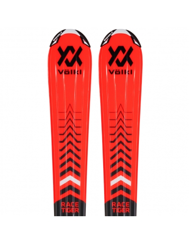 Dziecięce narty Voelkl Racetiger Junior Red wraz z wiązaniami Marker 4.5 vMotion JR 2021/22