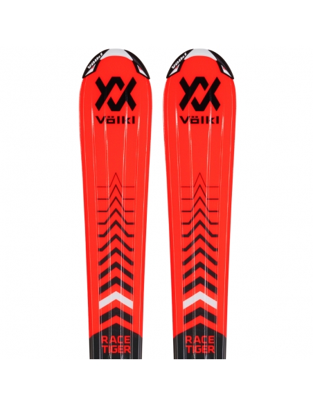 Dziecięce narty Voelkl Racetiger Junior Red wraz z wiązaniami Marker 4.5 vMotion JR 2021/22