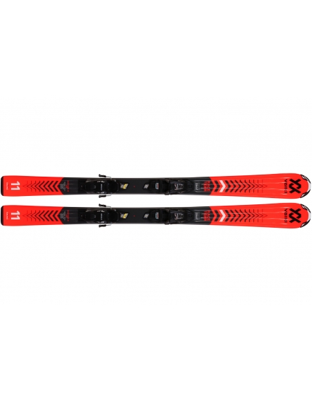 Dziecięce narty Voelkl Racetiger Junior Red wraz z wiązaniami Marker 4.5 vMotion JR 2021/22