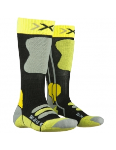 Skarpety narciarskie X-Socks SKI JUNIOR 4.0 Anthracite Melange/Green Lime